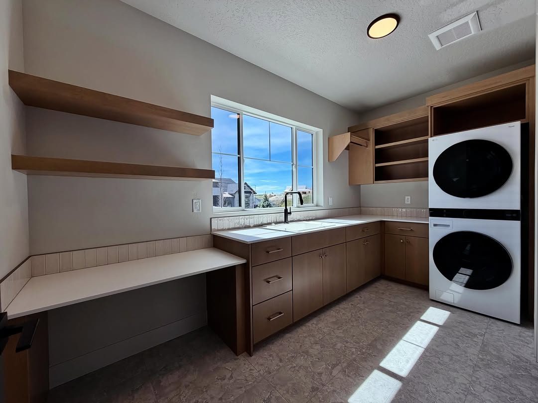 Laundry room with folding counter